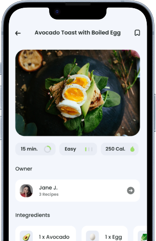 Food Kitchen mobile app interface